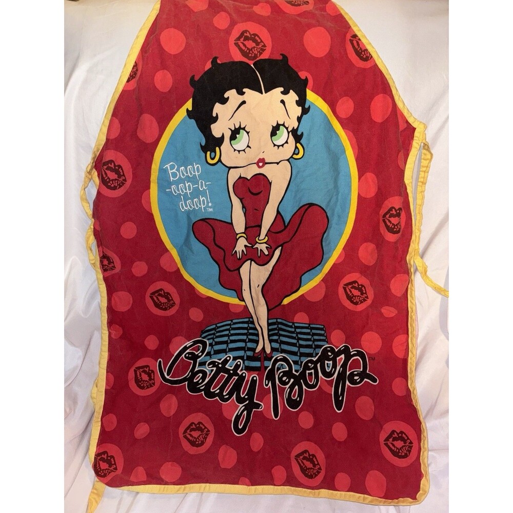 BETTY BOOP APRON "Boop-Oop-a-Doop!" Red  2006 Preowned